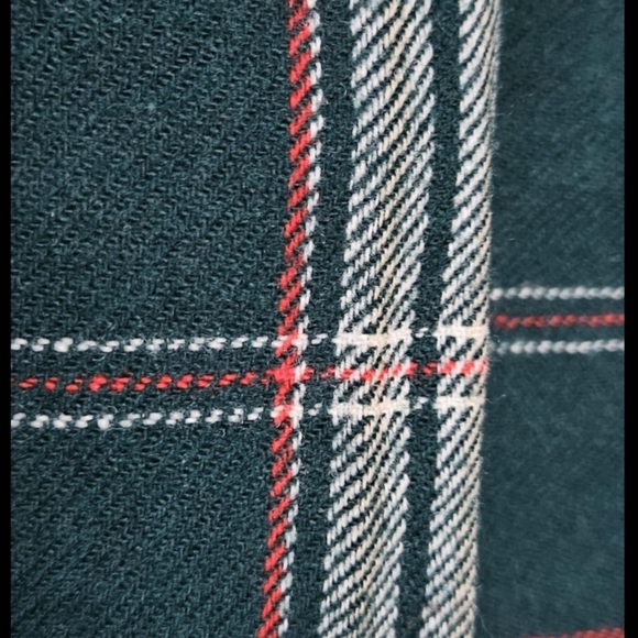 Vintage Pendleton, Size 8, Wool, Plaid, Green White And Red Pants, Wide Leg - Picture 7 of 14